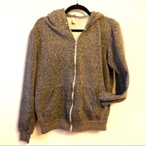 American Apparel Gray Hoodie Zip Up Sweatshirt